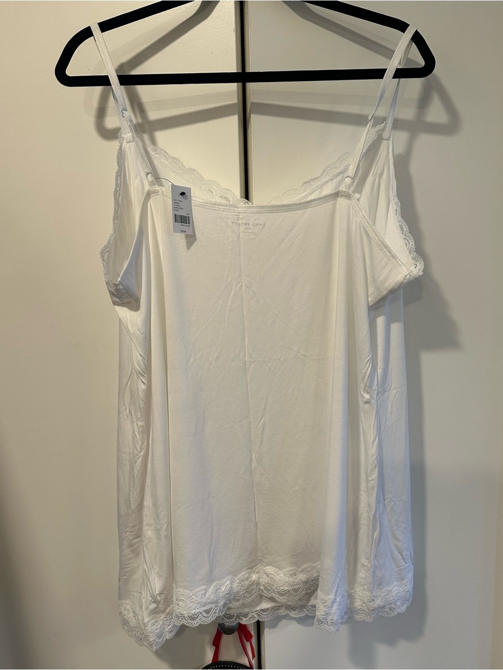 NWT 22/24 Lane Bryant White Lace Trim Tank Cami - Picture 13 of 14